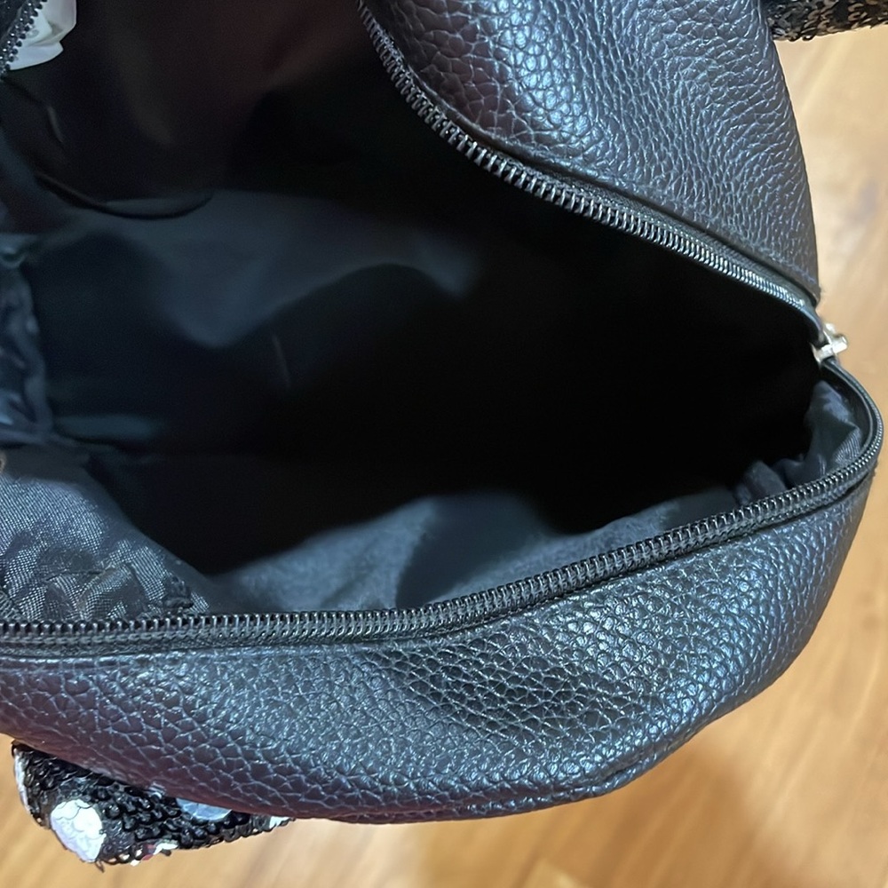 Disney Black Backpack With Sequin Ears - image 5